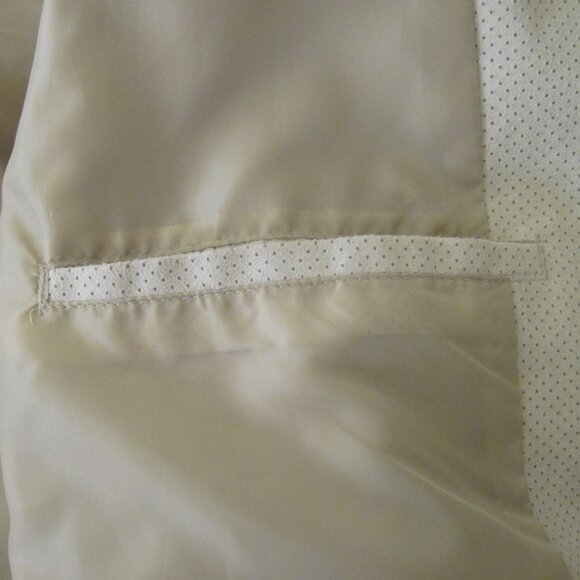 ALFANI-Mens-Size XL-Lt. Biege-Faux Suede Perforated Bomber Zip-Up Jacket Coat - Picture 7 of 9